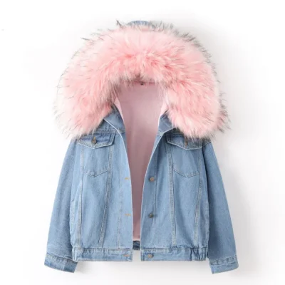 veste courte décontractée en jean