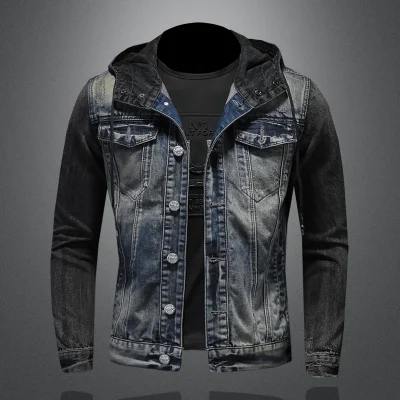 Veste bleue et noire