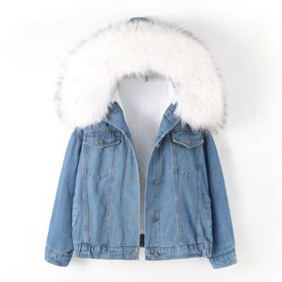 veste en jean femme bleu clair